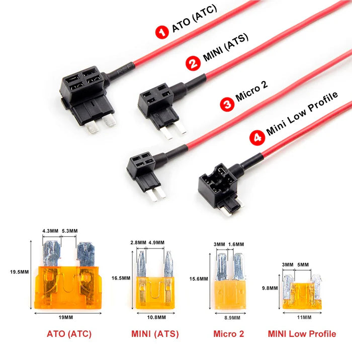 VIOFO Mini HK3 Hardwire Kit with 8pcs Full Set Circuit Fuse Tap