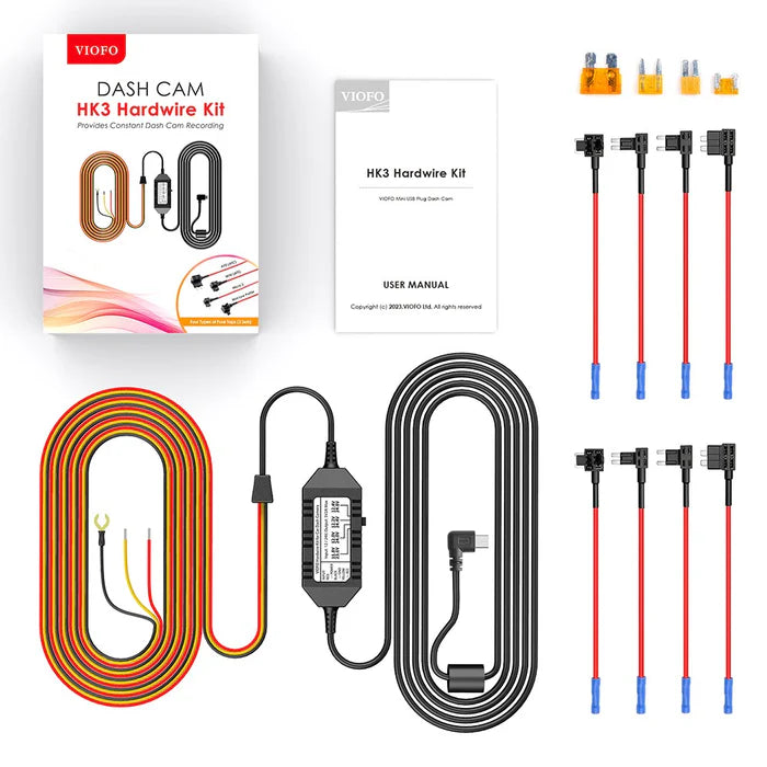 VIOFO Mini HK3 Hardwire Kit with 8pcs Full Set Circuit Fuse Tap