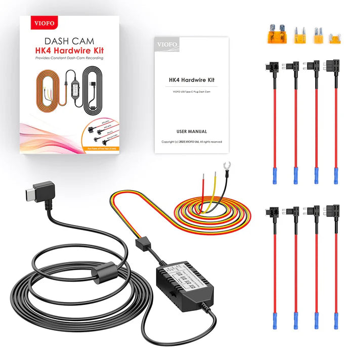 VIOFO Type-C HK4 Hardwire Kit with 8pcs Full Set Fuse