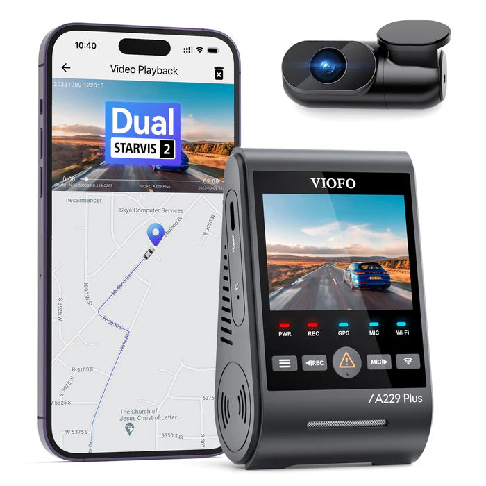 VIOFO A229 Plus 2CH 2K + 2K HDR Dual Dash Cam