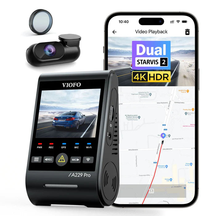 VIOFO A229 Pro 2CH 4K + 2K HDR Dual Dash Cam