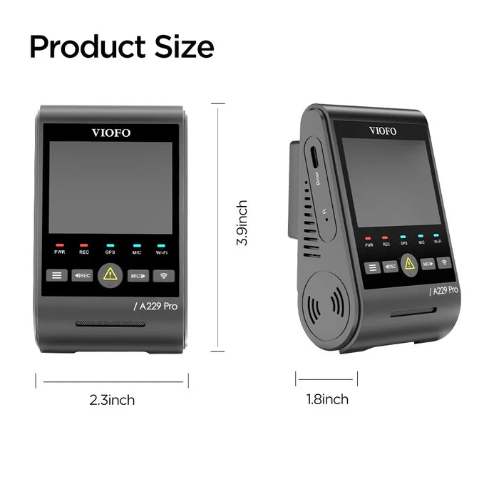 VIOFO A229 Pro 1CH 4K HDR Dash Cam