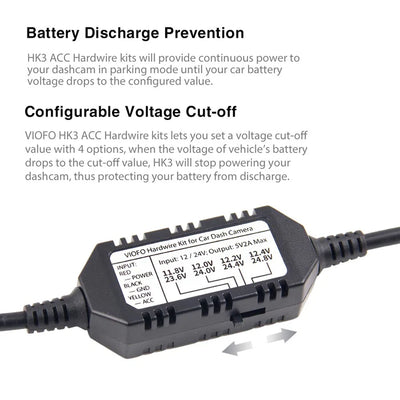 VIOFO Mini HK3 Hardwire Kit with 8pcs Full Set Circuit Fuse Tap