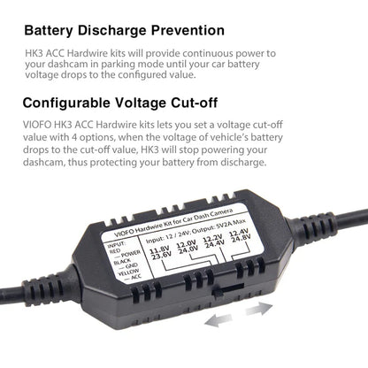 VIOFO Mini HK3 Hardwire Kit with 8pcs Full Set Circuit Fuse Tap