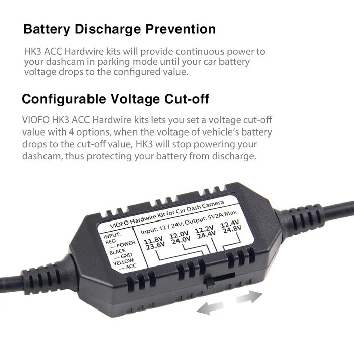 VIOFO Mini HK3 Hardwire Kit with 8pcs Full Set Circuit Fuse Tap