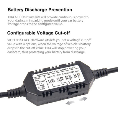 VIOFO Type-C HK4 Hardwire Kit with 8pcs Full Set Fuse