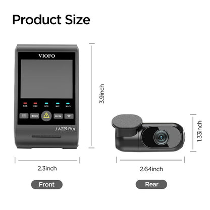 VIOFO A229 Plus 2CH 2K + 2K HDR Dual Dash Cam