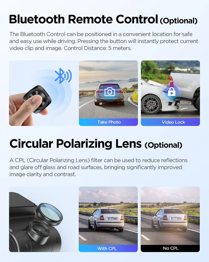 VIOFO A229 Plus 3CH 2K + 2K + 1080P HDR Triple Dash Cam
