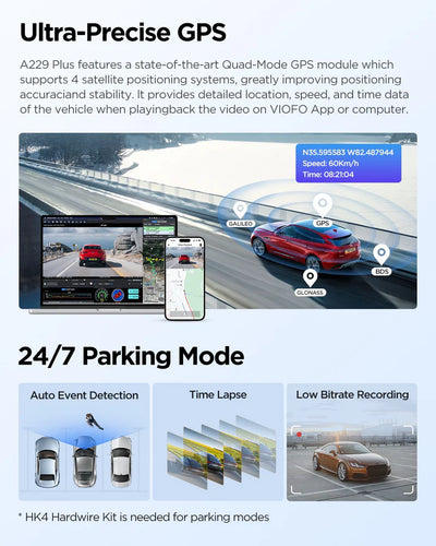 VIOFO A229 Plus 1CH 2K HDR Dash Cam