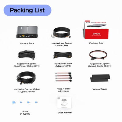 VIOFO BP100 7650mAh Dash Cam Battery Pack for Parking Mode