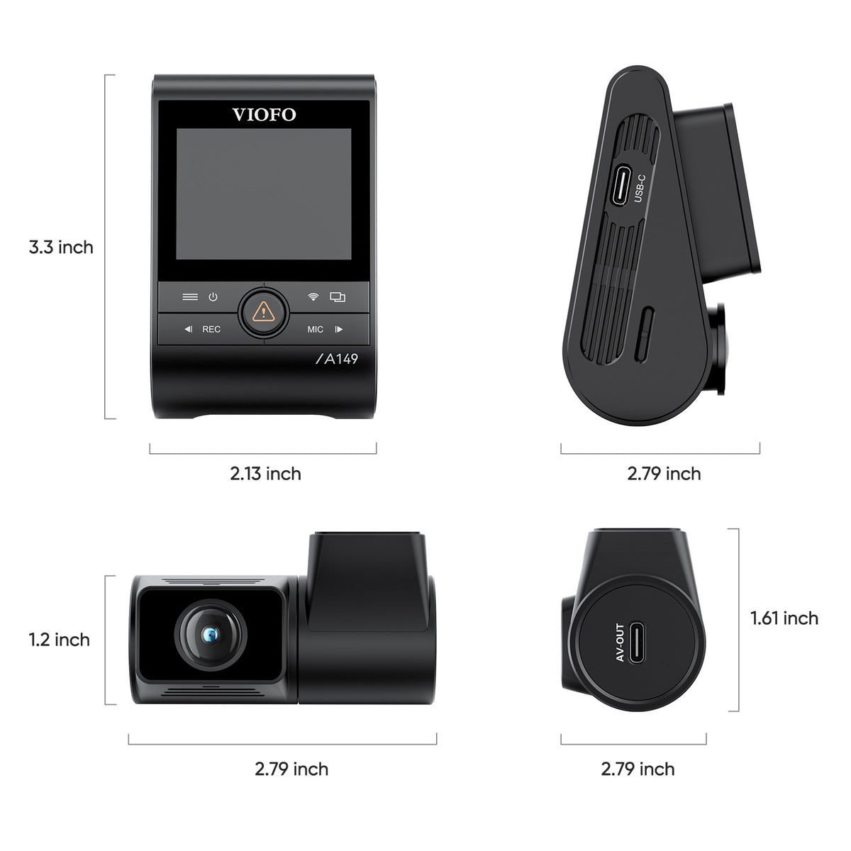 VIOFO A149 Pro Duo 4K Front + 1080P Rear Dash Cam Sony STARVIS 2