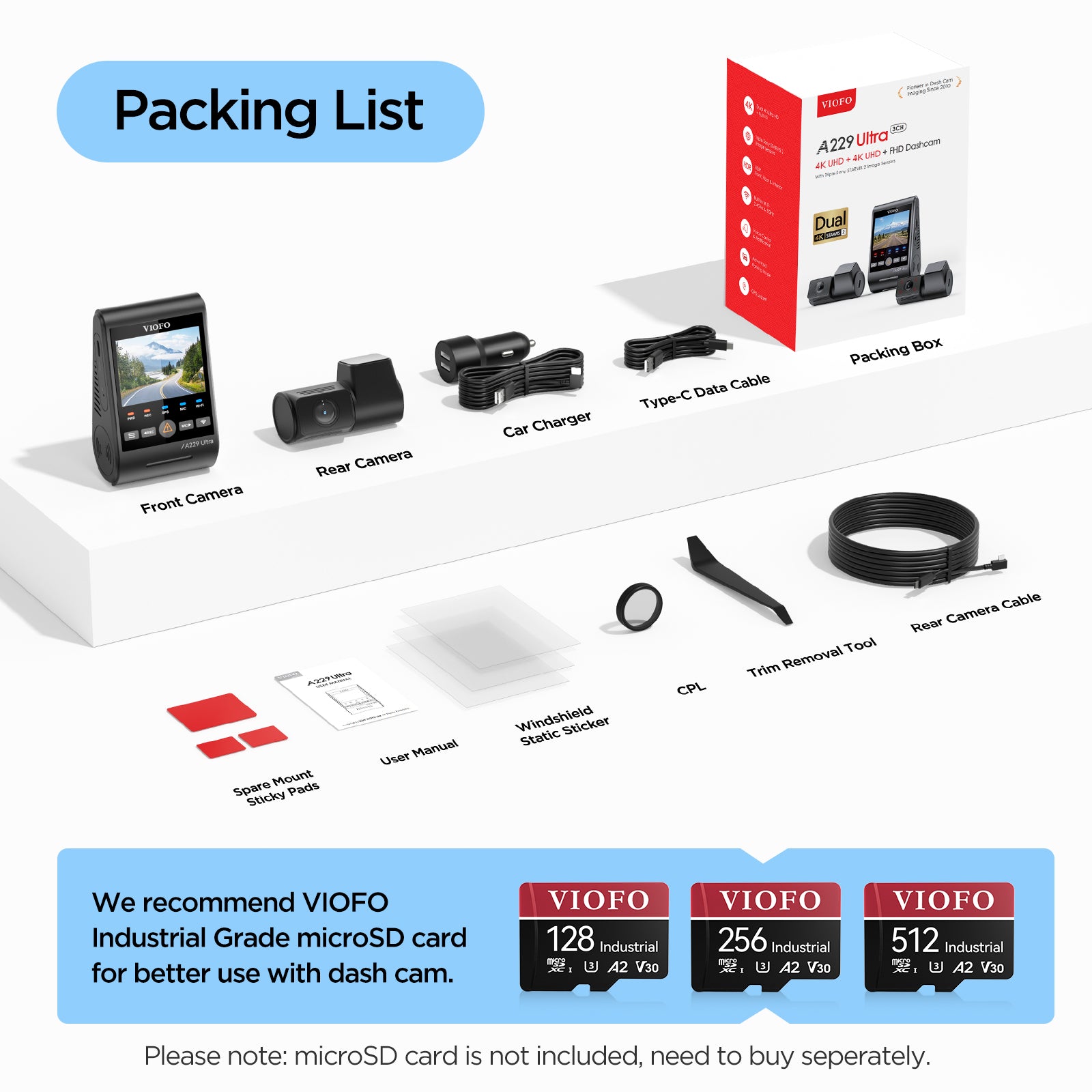 VIOFO A229 Ultra 2CH 4K