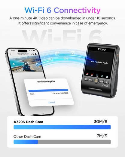 VIOFO A329S 3CH 4K + 2K Cabin + 2K Rear Dash Cam