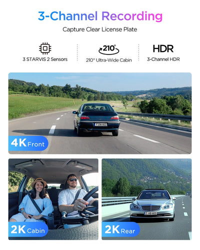 VIOFO A329S 3CH 4K + 2K Cabin + 2K Rear Dash Cam