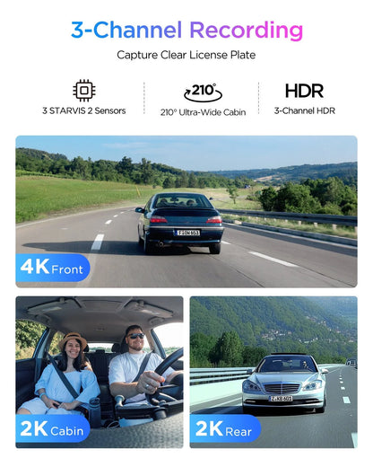 VIOFO A329S 3CH 4K + 2K Cabin + 2K Rear Dash Cam