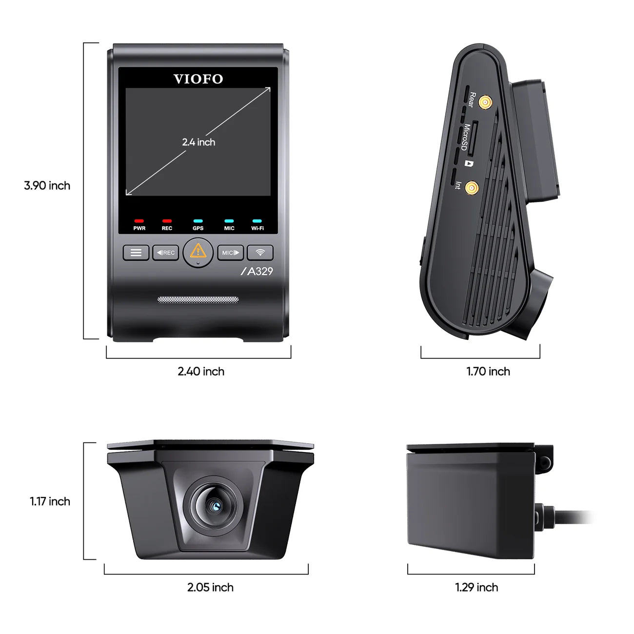 VIOFO A329SW 2-Channel 4K 60FPS Front + 2K Waterproof Rear Dash Cam