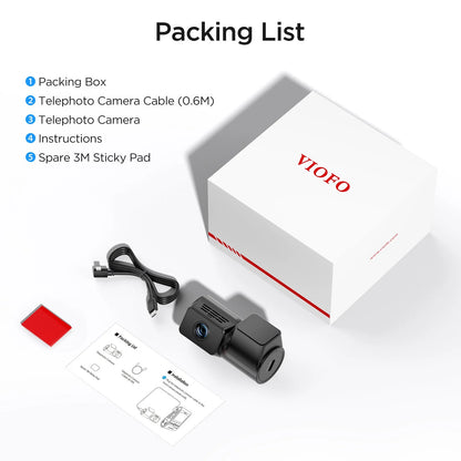 VIOFO RTC320 2K 4× Zoom Telephoto Camera for A229 Plus/Pro