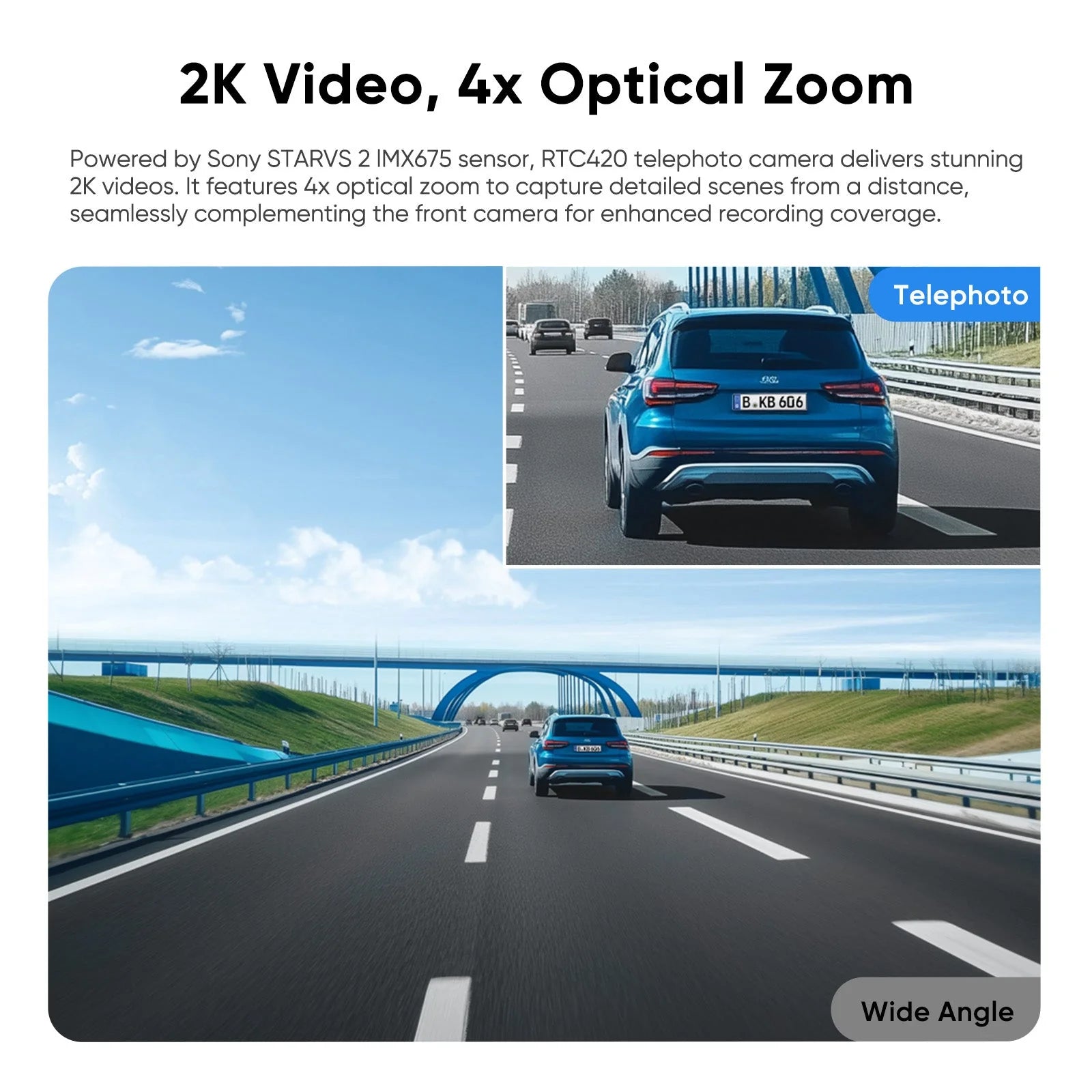 VIOFO RTC420 2K HDR 4x Optical Zoom Telephoto Camera